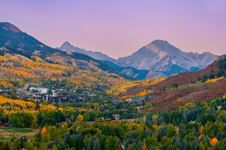 Snowmass Village Colorado Fall Sunset Snowmass Village Colorado Fall Sunset
